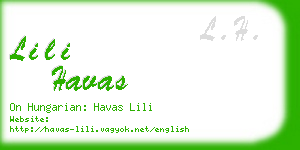 lili havas business card